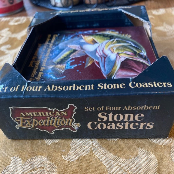 3 absorbent American Expedition stone Coasters. - Picture 2 of 4